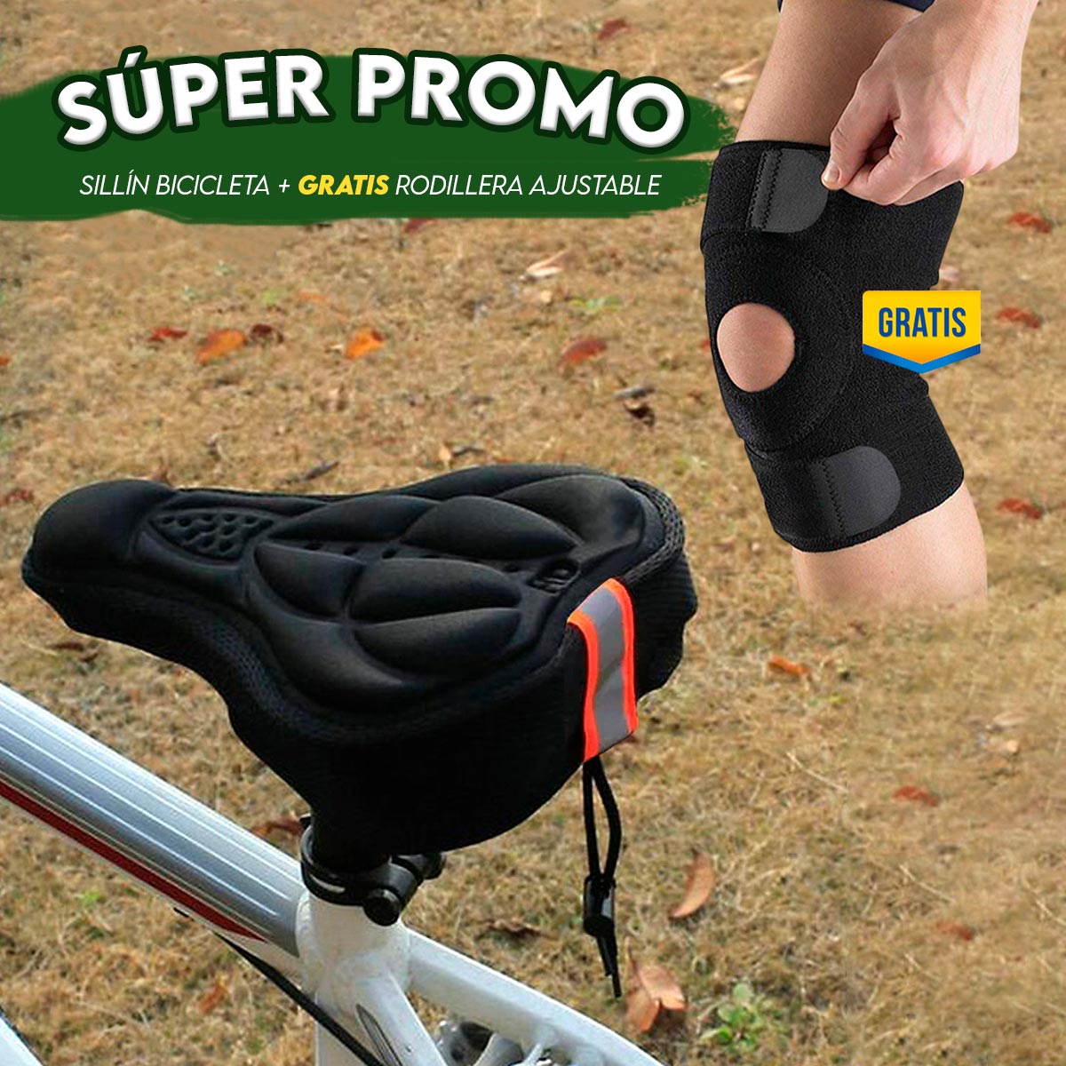 Miniatura 2 de Sillin Forro bicicleta+ Rodillera CFAT06